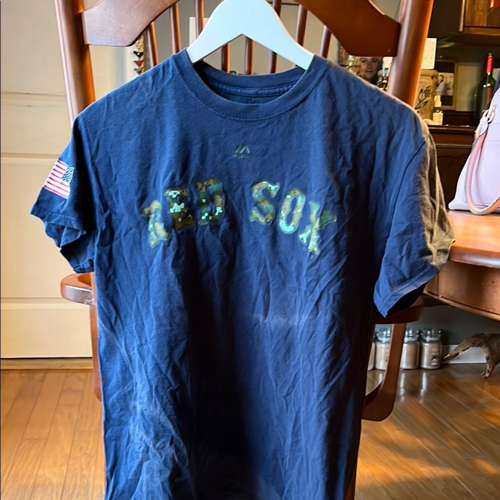 Majestic Blue Red Sox Short Sleeve Tee